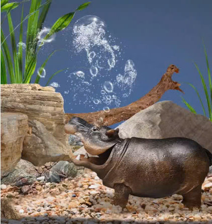 Hà Mã Xủi Oxy Cho Bể Cá, Hà Mã Trang Trí Bể Cá , Mô Hình Hà Mã