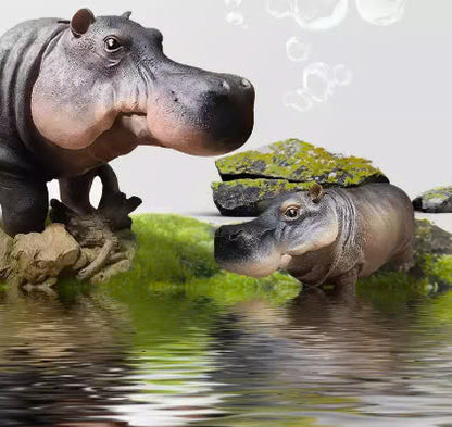 Hà Mã Xủi Oxy Cho Bể Cá, Hà Mã Trang Trí Bể Cá , Mô Hình Hà Mã